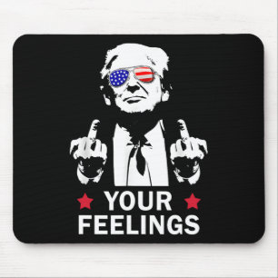 Funny President Donald Trump Middle Finger Mouse Pad