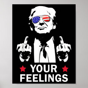 Funny President Donald Trump Middle Finger Poster