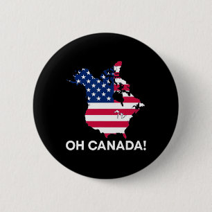 Funny President Donald Trump Oh Canada Usa America 6 Cm Round Badge