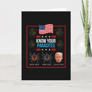 Funny President Donald Trump Parasite Lunatic T Sh Card