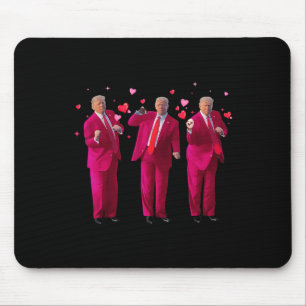 Funny President Trump Dancing Donald Trump Heart V Mouse Pad