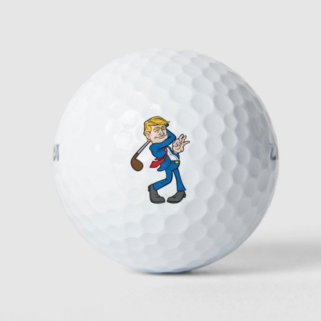 Funny President Trump Golf Swing Gift Balls (Front)