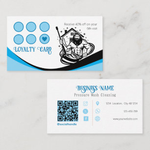 Funny Pressure Wash Cleaning Business  Loyalty Card