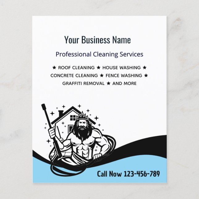 Funny Pressure Washing House Cleaning Flyer (Front)