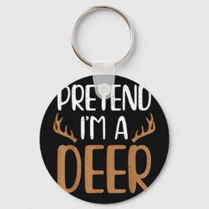 Funny pretend a deer reindeer christmas xmas key ring