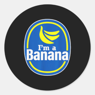 Funny Pretend I'm A Banana Halloween Costume Fruit Classic Round Sticker