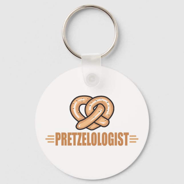 Funny Pretzel Lover Key Ring (Front)