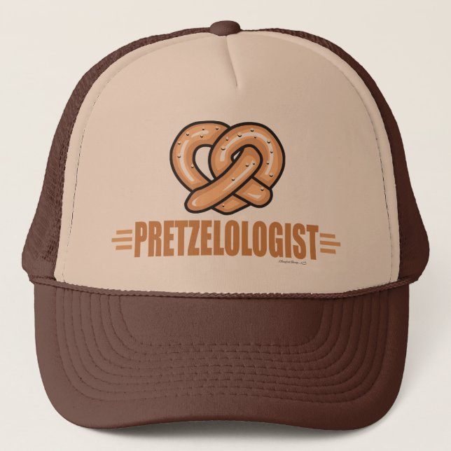 Funny Pretzel Lover Trucker Hat (Front)