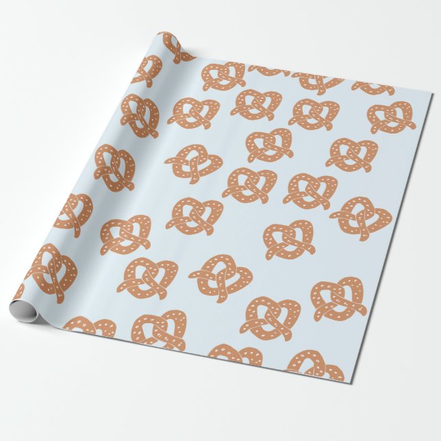 Funny Pretzel Wrapping Paper (Unrolled)