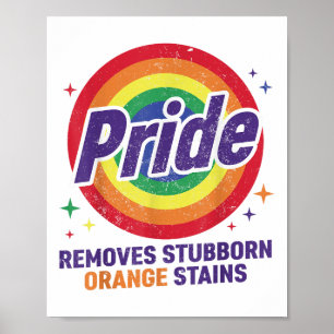 Funny Pride Removes Stubborn Orange Stains Retro L Poster