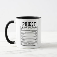 Funny Priest Nutrition Facts Religious Leader Gift