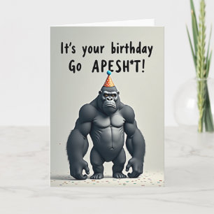 Funny Primate Party Card