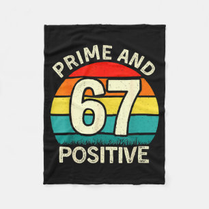 Funny Prime Positive 67 Math Teacher 6 7 Numbers M Fleece Blanket
