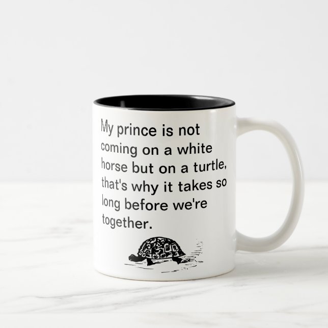 Funny Prince on a Turtle Mugs (Right)