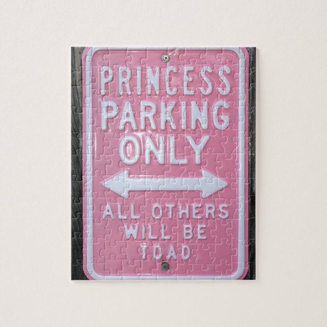 Funny Princess Parking Only sign Jigsaw Puzzle (Vertical)