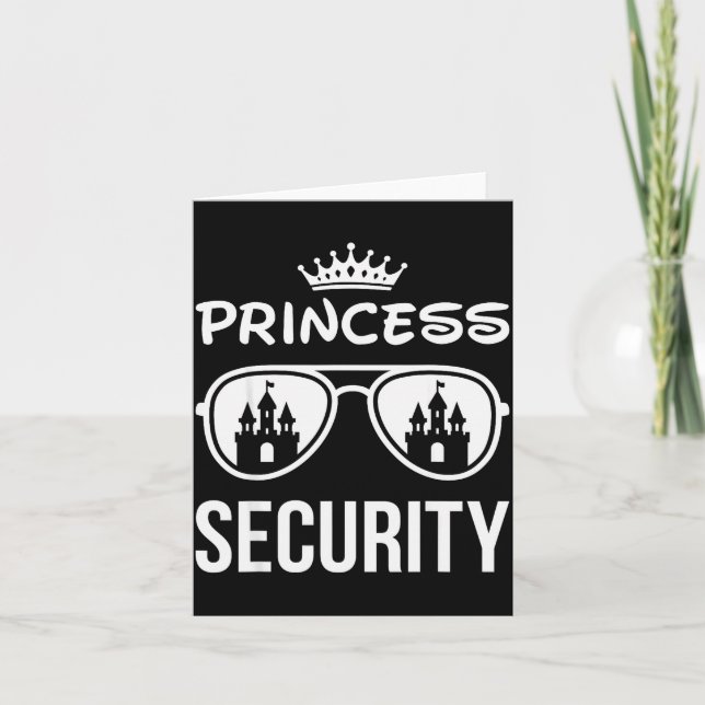 Funny Princess Security Design Castle Sungles Fami Card (Front)