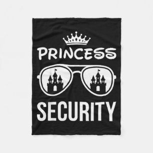 Funny Princess Security Design Castle Sungles Fami Fleece Blanket