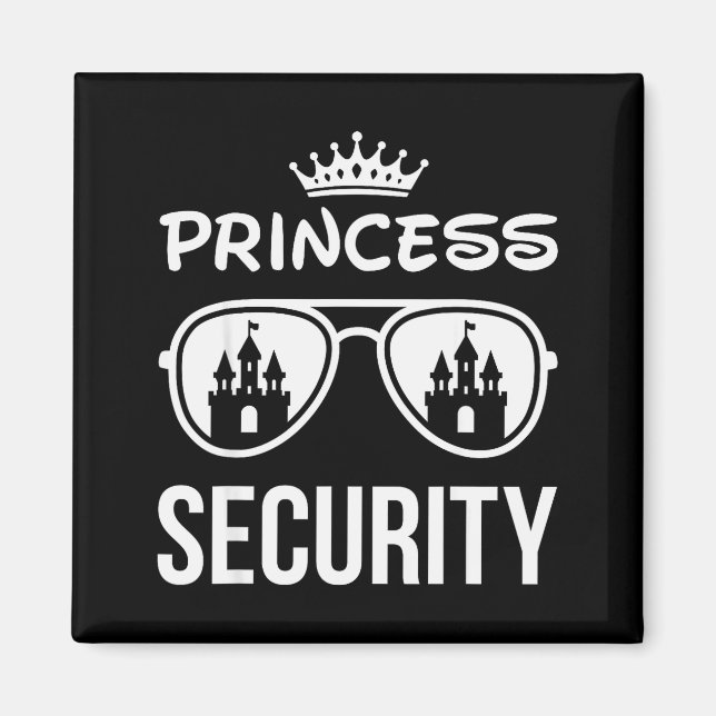 Funny Princess Security Design Castle Sungles Fami Magnet (Front)