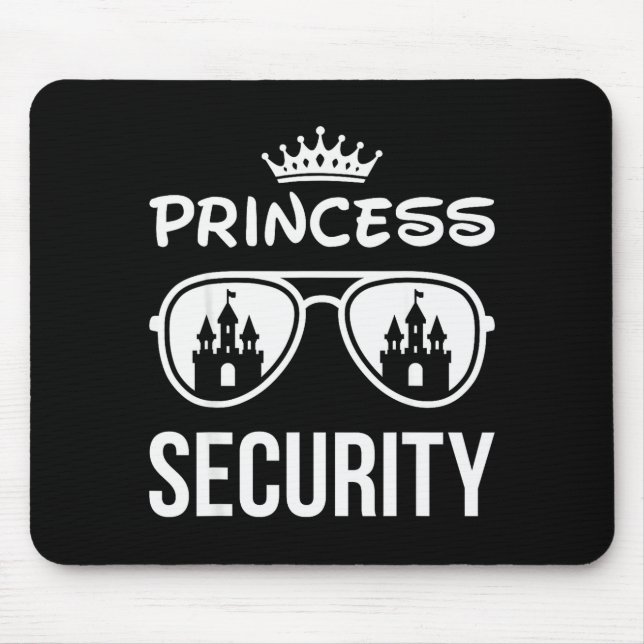 Funny Princess Security Design Castle Sungles Fami Mouse Pad (Front)