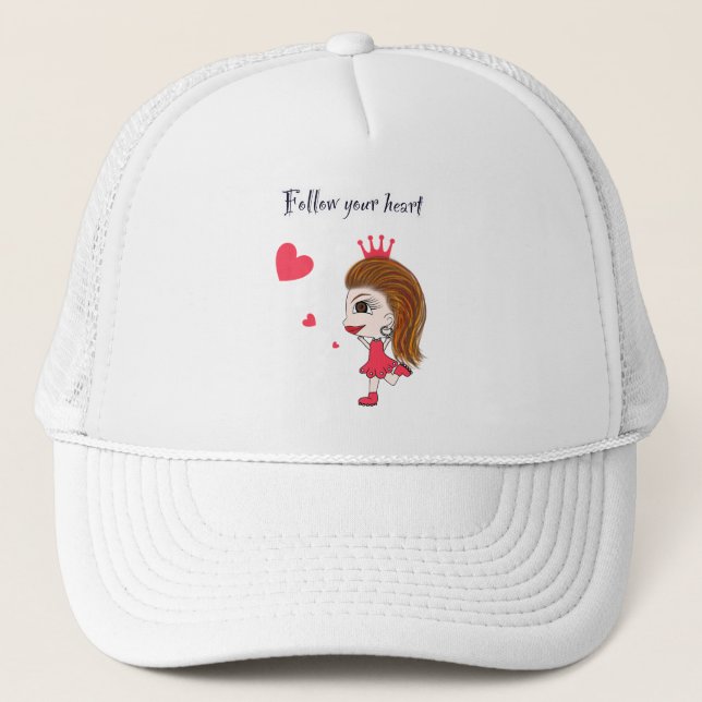 Funny princess trucker hat (Front)