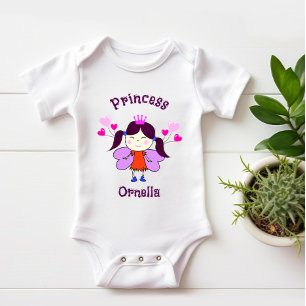 Funny princess with balloons baby T-Shirt Bodysuit