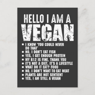 "Funny Pro Vegan Activism Gym Athlete Veganism " Postcard