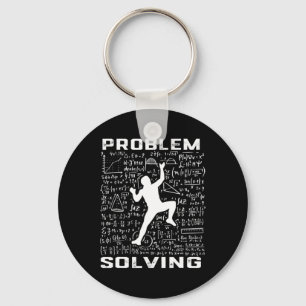 Funny Problem Solving Climber Rock Climbing Boulde Key Ring