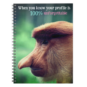 Funny proboscis monkey notebook