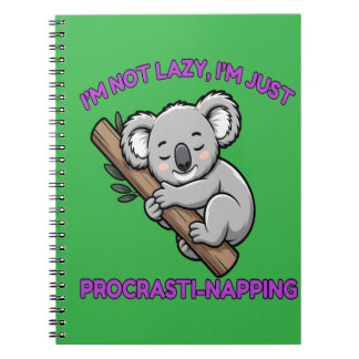 Funny Procrastination Koala for Notebook