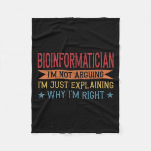 Funny Profession Quote Bioinformatician Fleece Blanket