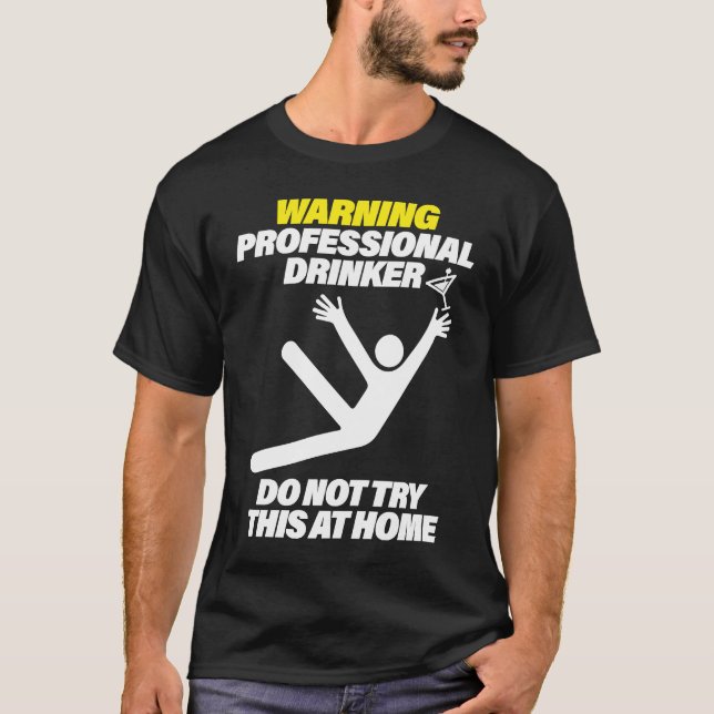 Funny Professional Drinker Dive Bar Pub Crawl T T-Shirt (Front)