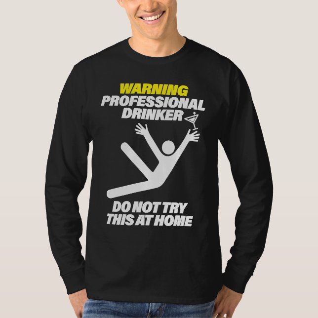 Funny Professional Drinker Dive Bar Pub Crawl T T-Shirt (Front)