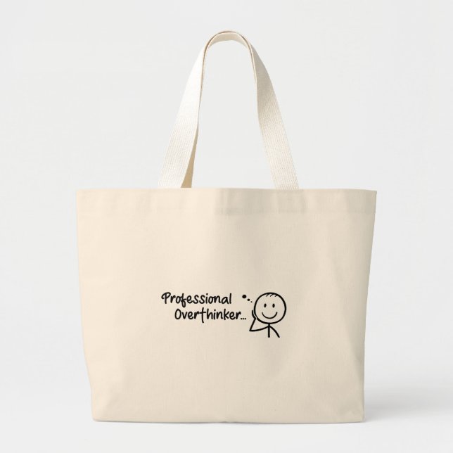 Funny Professional Overthinker Tote Bag (Front)