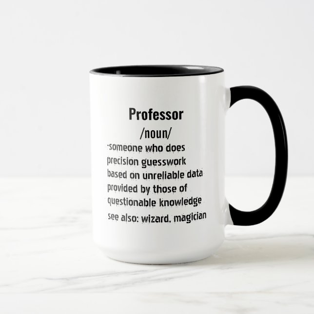 funny Professor Definition gifts for men women Mug (Right)