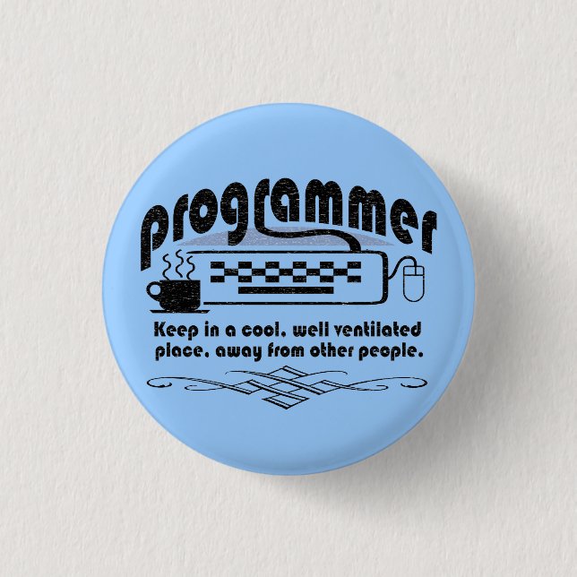 Funny Programmer 3 Cm Round Badge (Front)