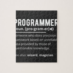 Funny Programmer Code Developer Meaning Definition Jigsaw Puzzle