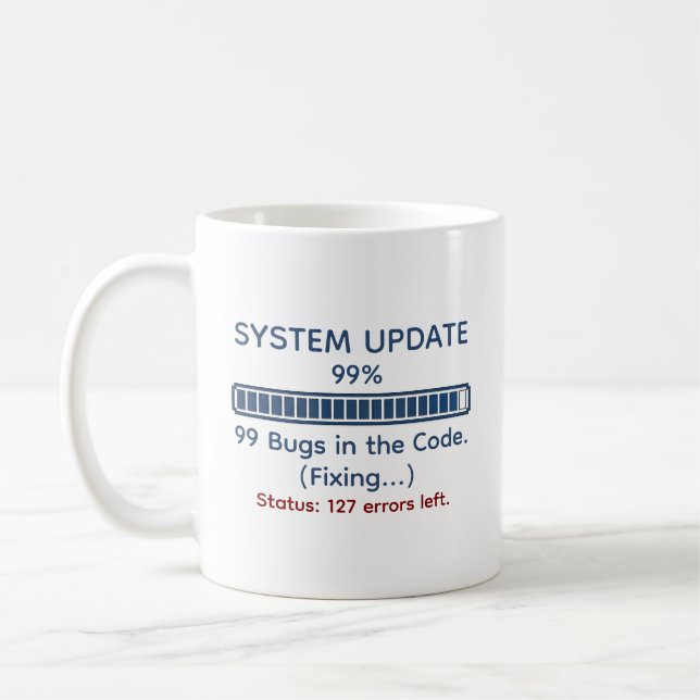 Funny Programmer Coding Coffee Mug (Left)