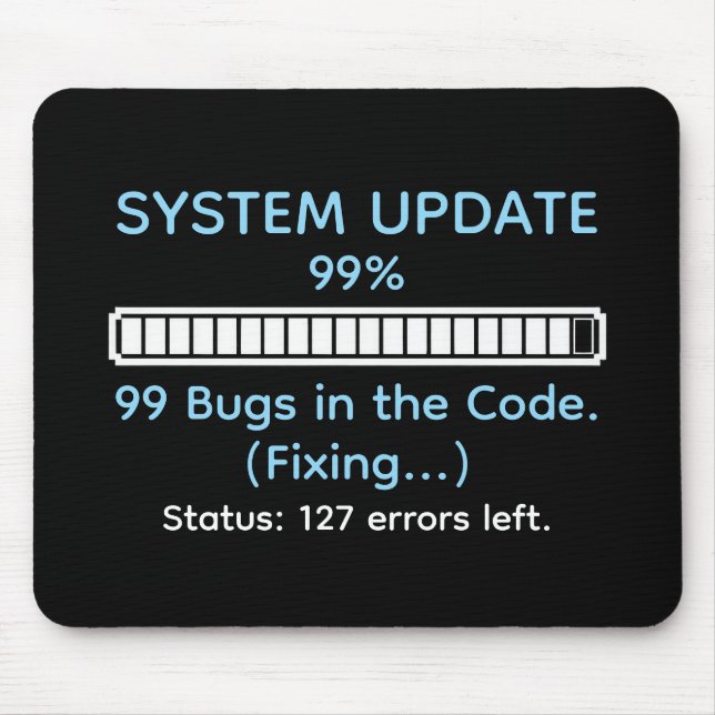 Funny Programmer Coding Mouse Pad (Front)