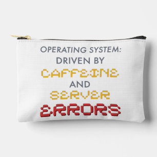 Funny Programmer Coffee and Server Errors Accessory Pouch