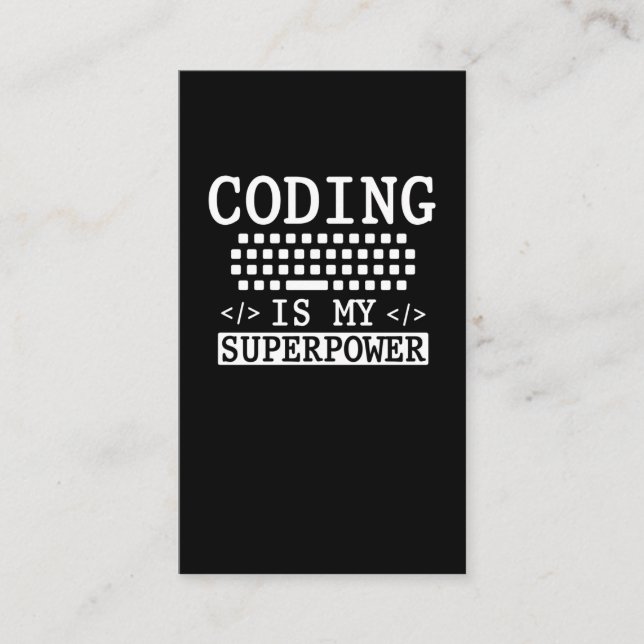 Funny Programmer Computer Science Coder Business Card (Front)