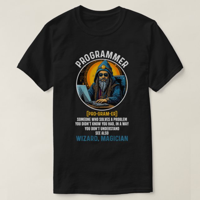 Funny Programmer Definition Coding Software Engine T-Shirt (Design Front)