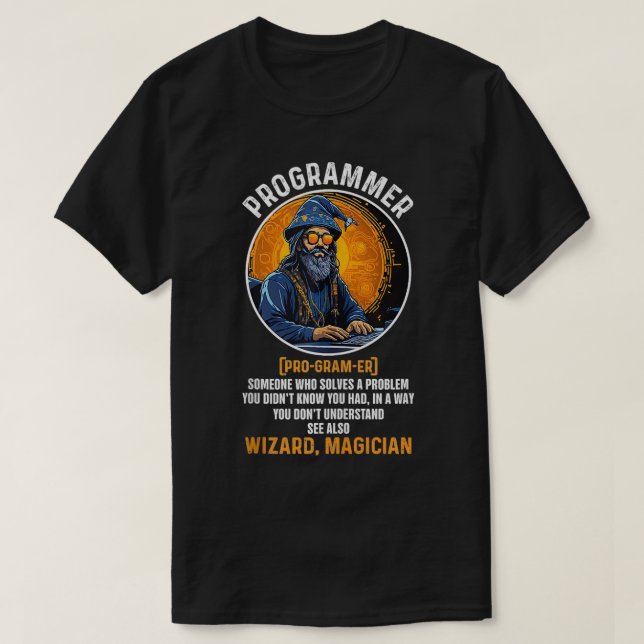 Funny Programmer Definition Coding Techy Software  T-Shirt (Design Front)
