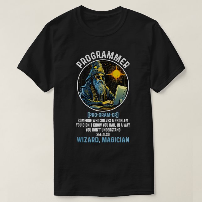 Funny Programmer Definition Techy Software Develop T-Shirt (Design Front)