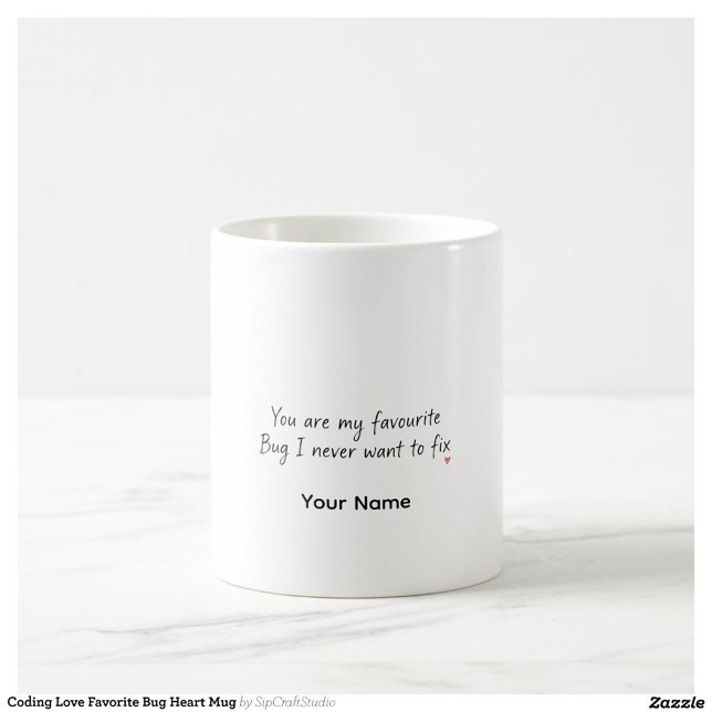 Funny Programmer Gift Bug Personalised Mug (Creator Uploaded)