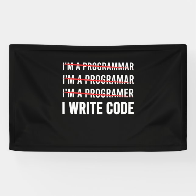 Funny Programmer I Wite Code Banner (Horizontal)