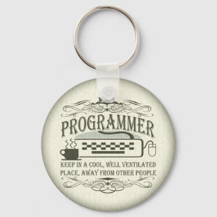 Funny Programmer Key Ring