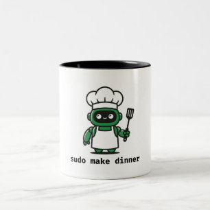 Funny Programmer Mug — sudo make dinner