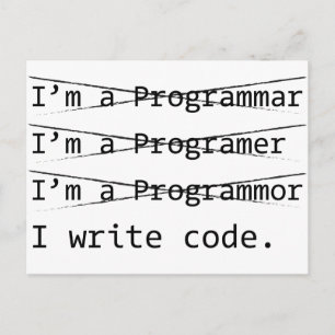 Funny Programmer Postcard