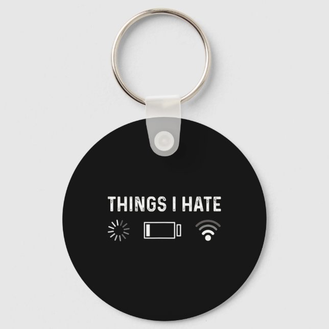 Funny Programmer Things I Hate Gamer  Key Ring (Front)