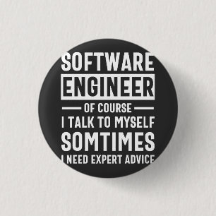 Funny Programming Software Engineer Gift 3 Cm Round Badge